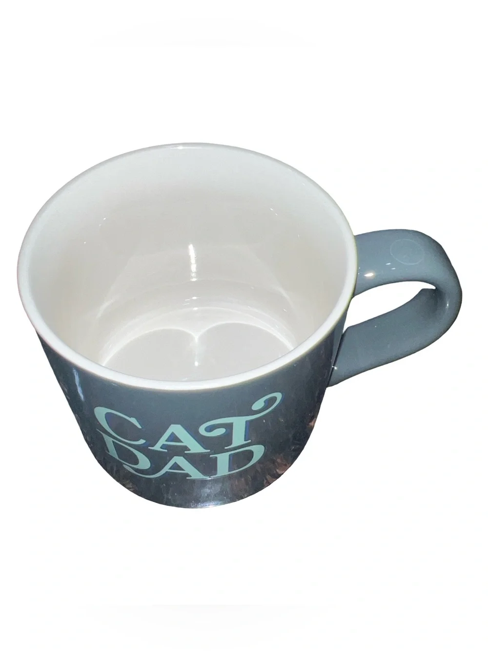 Parker Lane CAT DAD Mug Teal & Dark Gray Cat Parent Cat Lover Gift Pet